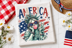 America Statue of Liberty PNG Patriotic Fourth of July Bubbl Product Image 3