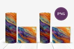 Abstract Tumbler Sublimation, Colorful Tumbler Wrap Designs Product Image 2