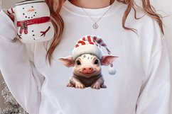 Christmas Farm Animal Peeking Clipart Sublimation Product Image 2