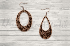 Leaves Earrings SVG File for Laser Cut &amp; Glowforge, Jewelry. Product Image 2