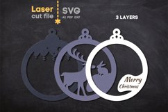 Deer Christmas Tree Toy SVG laser cut file for Glowforge Product Image 3