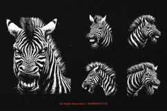 10 Bundle Dark Art Zebra Horse Striped Animal Beast Wildlife Product Image 3