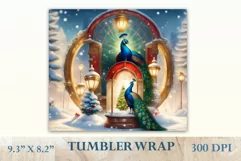 Christmas Sublimation Design Tumbler, Skinny Tumbler Wrap Product Image 2