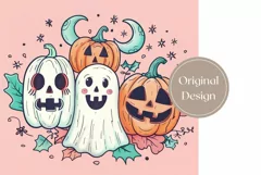 Spooky Halloween Tumbler, Halloween Doodles Sublimation Product Image 2
