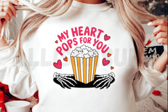 My Heart Pops For You Sublimation PNG, Valentine PNG Product Image 2