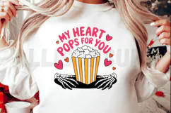 My Heart Pops For You Sublimation PNG, Valentine PNG Product Image 2