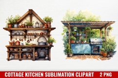 Cottage Kitchen Sublimation Clipart, Product Image 1