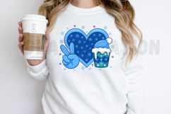 Peace Love Winter Coffee PNG Design Product Image 2