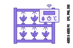Purple Climate Control Panel Icon Product Image 1