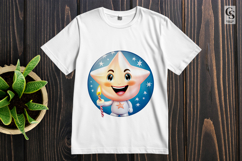 Cute Smiling Star Magic Clipart Sublimation PNG Product Image 2