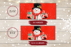 Red Christmas Snowman Mug, Christmas Presents Mug Product Image 2