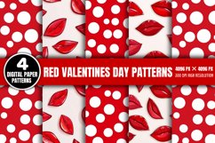Red Valentines Day Patterns PNG Product Image 1