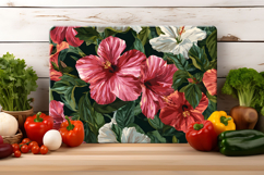 Hibiscus Flower Cutting Board | Cutting Board Sublimation Product Image 2