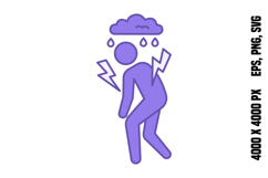 Colored Depression Icon Product Image 1