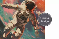 Futuristic Space Tumbler Wrap, Astronaut Tumbler Sublimation Product Image 2