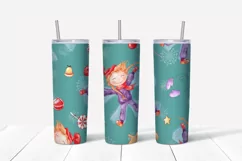 Winter cute Girl Skinny tumbler wrap design Product Image 6