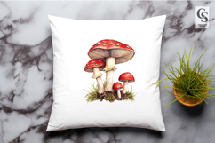 Watercolor Mushroom Illustration Clipart Sublimation PNG Product Image 3