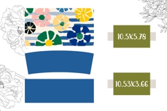 Blue Stripes Tumbler Wrap, Blue 40 Oz Tumbler Product Image 2