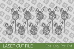 Easter bunny. Easter Set decor &amp; Topper. SVG Laser cut file Product Image 8