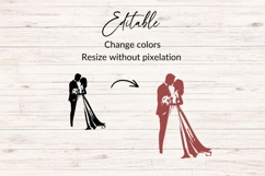 Bride And Groom Kissing SVG Product Image 2