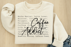 Coffee Addict words SVG Product Image 1