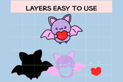 Cute Bat Heart SVG Bundle for Valentine&#039;s Day and Halloween Product Image 2