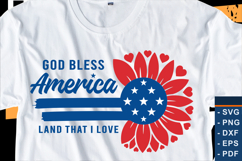 God bless America land that I love, 4th of July Sunflower Product Image 1