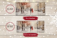 Watercolor Christmas Mug Design, Christmas Coffee Cup Wrap Product Image 2