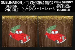 Christmas Truck Wood Submilation Glitter 20oz Tumbler Design Product Image 2