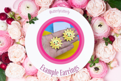 Cute Sun Earring Laser Cut File- SVG FILE Product Image 2