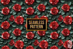 3d Rose Flower Digital Paper Product Image 2