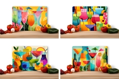 Drinks Cutting Board, Abstract Cutting Board, Cocktails PNG Product Image 2