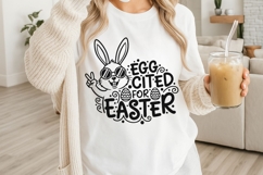 Eggcited For Easter Svg, Funny Easter Bunny Svg, Egg Pun Svg Product Image 4