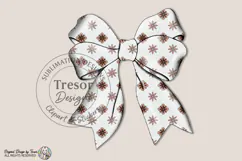 White Floral Bow PNG Chic Ribbon Fashion Elegant Design PNG Product Image 1
