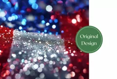 Patriotic Tumbler Wrap, Glitter American Tumbler Sublimation Product Image 2
