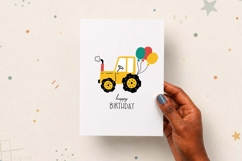 Car Tractor | Happy Birthday Card | EPS SVG PNG JPG AI Product Image 2