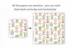 Watercolor Cactus Seamless Pattern Product Image 2