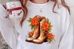 Watercolor Christmas Deer Head Clipart Sublimation Product Image 2
