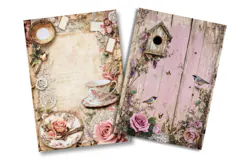 Vintage Tea Junk Journal Pages Product Image 2