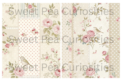 Shabby Chic, Flowers, Papers, Junk Journal Product Image 2