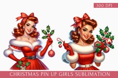 Funny Christmas Pin Up Girls Sublimation Product Image 1