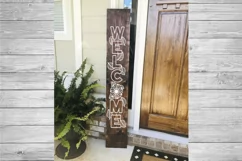 Fall Porch Sign SVG | Sunflower SVG | Welcome SVG Product Image 3