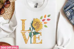 LOVE PNG, Sunflower Sublimation PNG Product Image 3