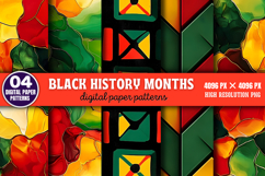 Black History Month Digital Papers Bundle PNG Product Image 4