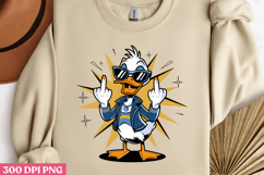 Duck flipping off PNG, Animal Funny Quotes Sublimation PNG Product Image 2