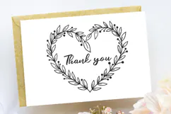 Floral Wreath Svg Cut File. Heart Leaves Frame Png Clipart. Product Image 2