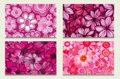 Groovy Pink Flowers Cutting Boards sublimation Design Product Image 2