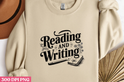 Reading and Writing PNG, Book Lover Sublimation PNG Product Image 1