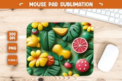 3D Fruits and leaves elements mouse pad sublimation Product Image 1