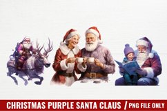 Christmas Purple Santa Claus Sublimation Product Image 1